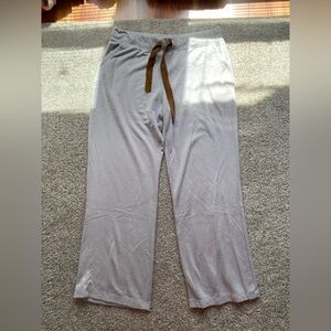 Koolaburra Gray Lounge Pants with Brown Tie
